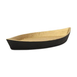 10" Black And Gold Cast Iron Oval Boat Shaped Tray