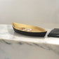 10" Black And Gold Cast Iron Oval Boat Shaped Tray