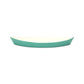10" Aqua And White Cast Iron Oval Boat Shaped Tray