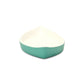 10" Aqua And White Cast Iron Oval Boat Shaped Tray