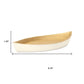 10" Gold And Off White Cast Iron Oval Boat Shaped Tray