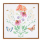 Floral Butterfly Meadow Brown Watercolor Framed Wall Art