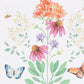 Floral and Butterfly Brown Framed Illustration Wall Art
