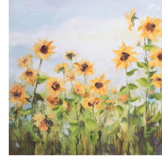 Sunflower Field Unframed Canvas Wall Art