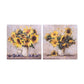 Set Of Two Sunflowers In A Vase Unframed Canvas Wall Art