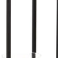 16" Black And Clear Metal And Glass Tabletop Candle Holder