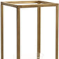 16" Clear And Gold Metal And Glass Tabletop Candle Holder