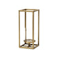 13" Gold And Clear Metal And Glass Tabletop Candle Holder
