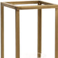 13" Gold And Clear Metal And Glass Tabletop Candle Holder