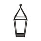 24" Black Geometric Metal Tabletop Lantern Candle Holder