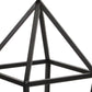 24" Black Geometric Metal Tabletop Lantern Candle Holder