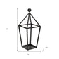 24" Black Geometric Metal Tabletop Lantern Candle Holder
