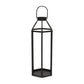 32" Black Geometric Metal Floor Lantern Candle Holder