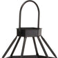 32" Black Geometric Metal Floor Lantern Candle Holder
