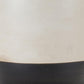 Set of Two Cream And Black Distressed Ceramic Tabletop Pillar Candle Holders