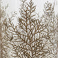 8" Brown And Clear Botanical Leaf Glass Tabletop Pillar Candle Holder