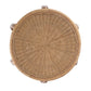 24" Natural Rattan Round Drum End Table
