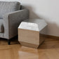 20" Silver Stainless Steel Square Block End Table