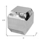 20" Silver Stainless Steel Square Block End Table