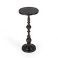23" Bronze Metal Round Pedestal End Table