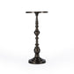 23" Bronze Metal Round Pedestal End Table