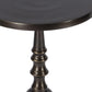 23" Bronze Metal Round Pedestal End Table