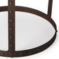 24" Copper and Bronze Metal Round Pedestal End Table