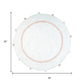 32" Light Pink And White Cotton Round Geometric Bath Rug