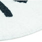 32" Black And White Cotton Cat Shaped Youthful Bath Rug