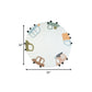 32" Blue Green And White Cotton Cars Round Youthful Bath Rug