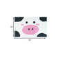 32" White Black And Pink Cotton Cow Youthful Bath Rug