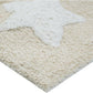 32" White And Beige Cotton Clouds and Stars Youthful Bath Rug