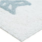 32" White Purple And Green Cotton Be Happy Youthful Bath Rug