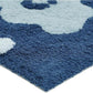 32" White Blue And Yellow Cotton Clouds and Stars Youthful Bath Rug