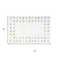 32" White Purple And Pink Cotton Polka Dots Bath Rug