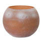 Set of Two Pink And Brown Distressed Abstract Glass Tabletop Votive Candle Holders