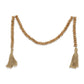 36" Brown Rope And Wood Hand Painted Decorative Tassel