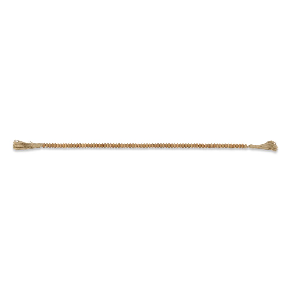36" Brown Rope And Wood Hand Painted Decorative Tassel