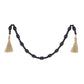 36" Dark Blue Wood Hand Painted Decorative Tassel