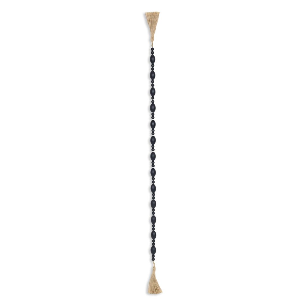 36" Dark Blue Wood Hand Painted Decorative Tassel
