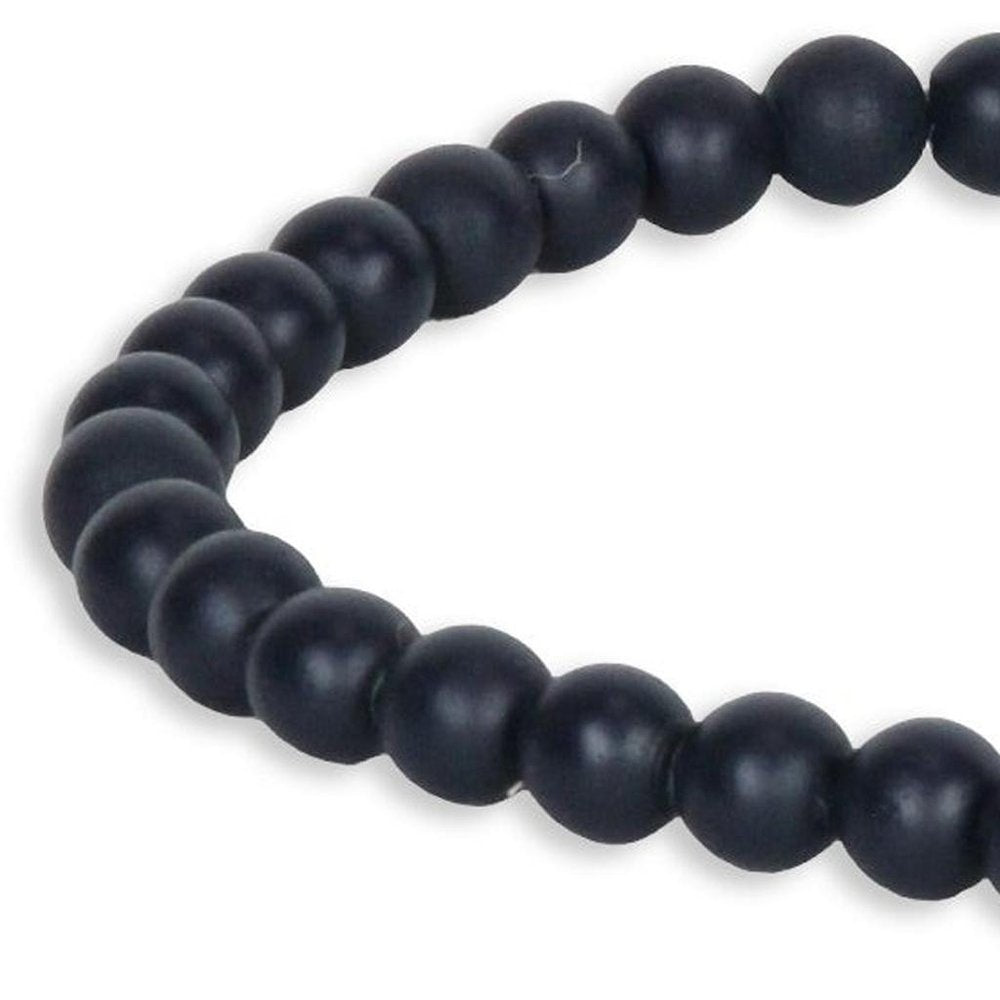 24" Dark Blue Wood Hand Painted Decorative Tassel