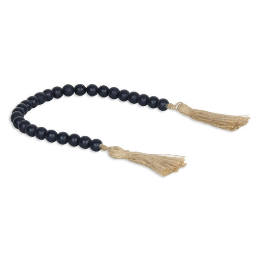 24" Dark Blue Wood Hand Painted Decorative Tassel