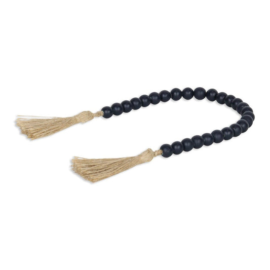 24" Dark Blue Wood Hand Painted Decorative Tassel