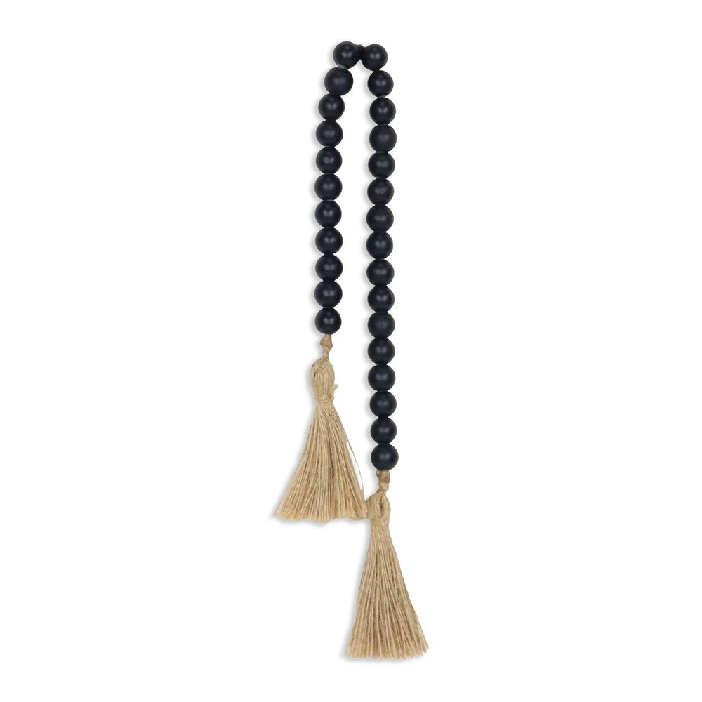 24" Dark Blue Wood Hand Painted Decorative Tassel