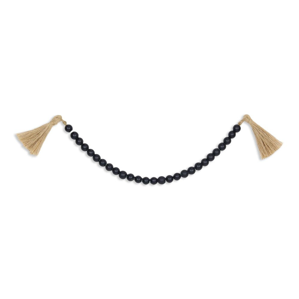 24" Dark Blue Wood Hand Painted Decorative Tassel
