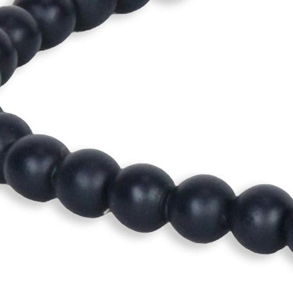 24" Dark Blue Wood Hand Painted Decorative Tassel