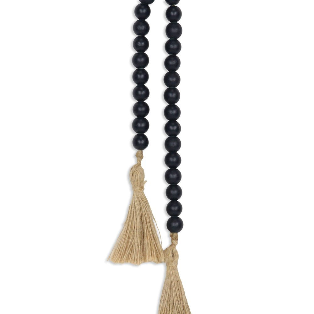 24" Dark Blue Wood Hand Painted Decorative Tassel