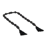 42" Black Wood Hand Painted Decorative Tassel