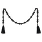 42" Black Wood Hand Painted Decorative Tassel