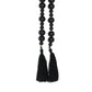 42" Black Wood Hand Painted Decorative Tassel